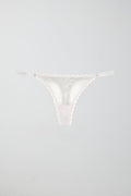 rhinestone lace thong - Silver grey