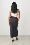 Soft touch ruched skirt - Stone