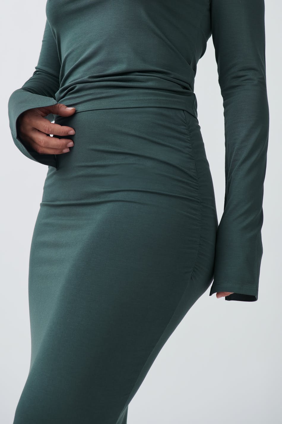 Soft touch ruched skirt - Noir