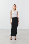 Soft touch ruched skirt - Stone