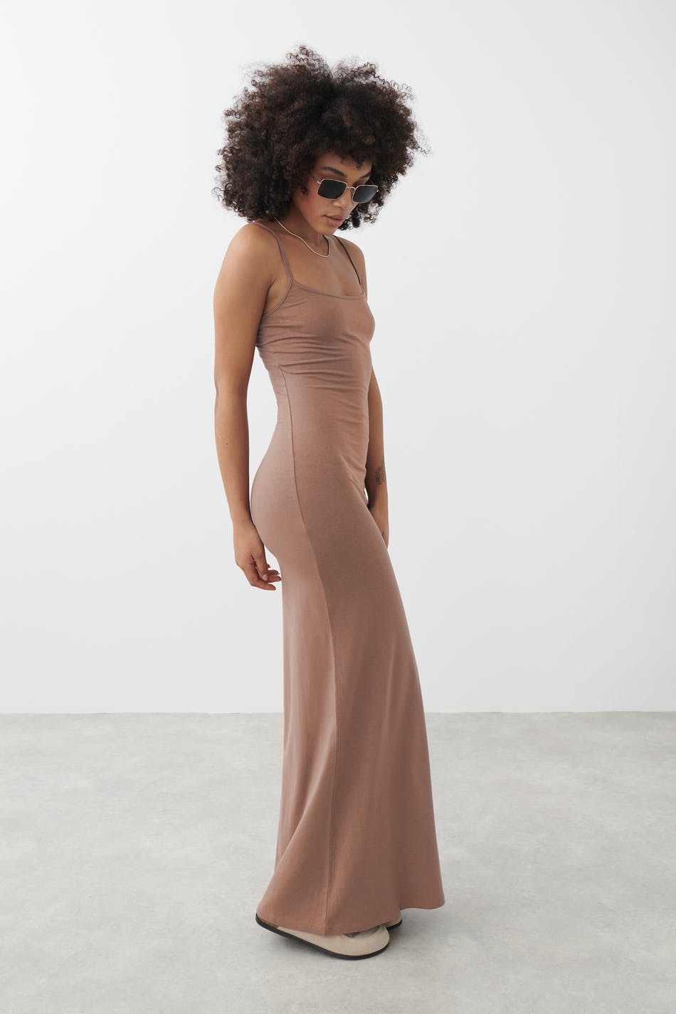 Maxi slip dress - Noir