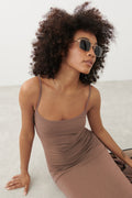 Maxi slip dress - Noir