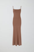 Maxi slip dress - Deep taupe