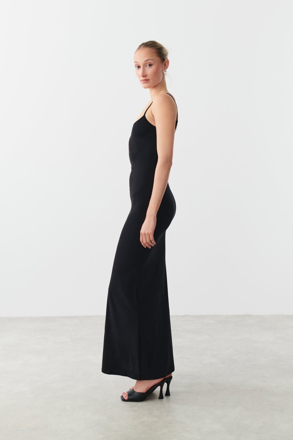 Maxi slip dress - Noir
