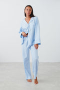 flannel pyjamas trousers - Blue/stripe