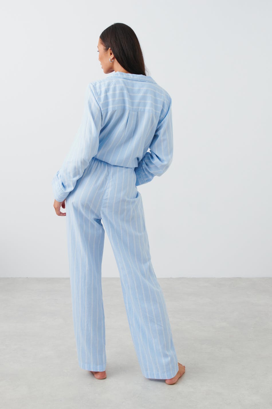 flannel pyjamas trousers - Blue/stripe
