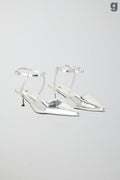 Pointed silver pumps - Argent