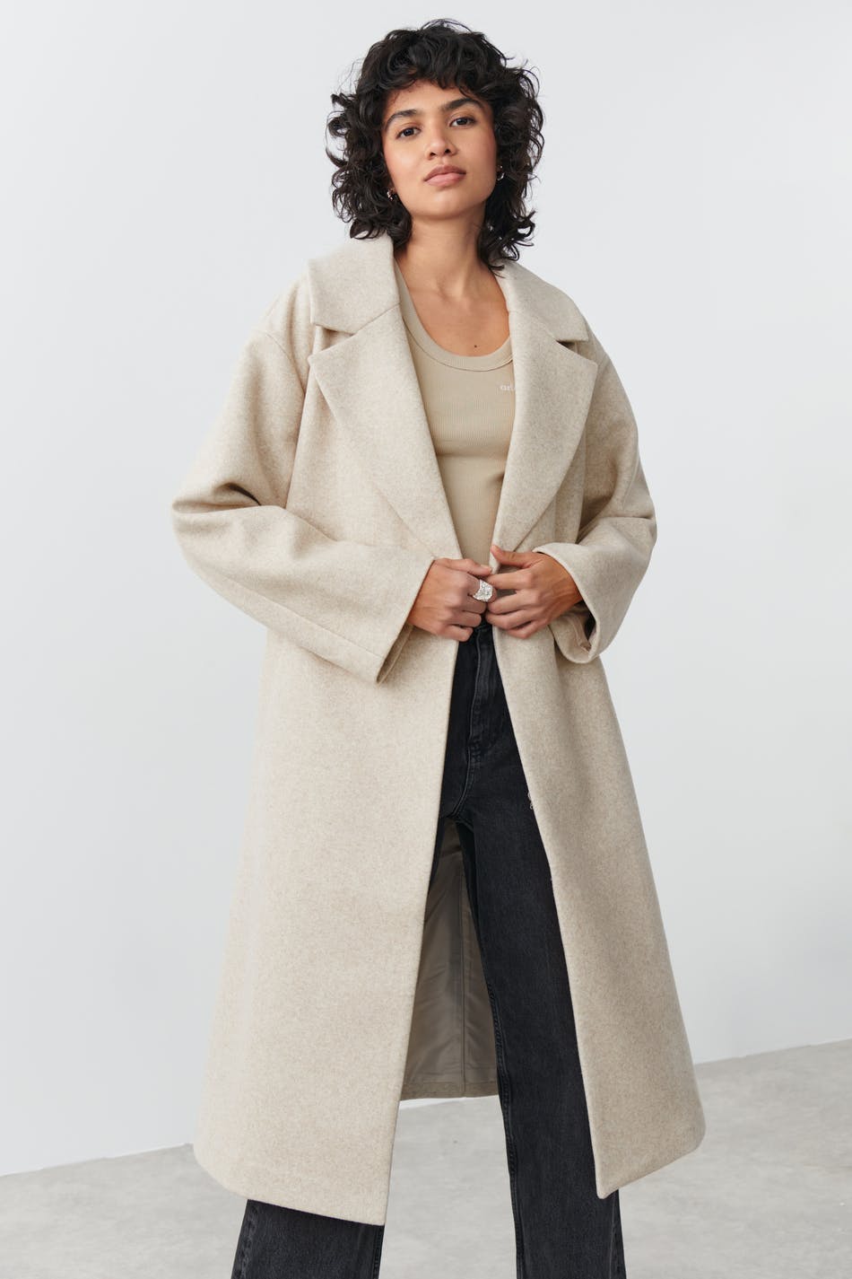Long belted coat - Beige