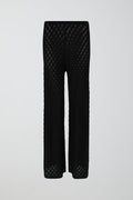Pointelle knit trousers - Noir