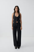 Rhinestone jeans - Offblack