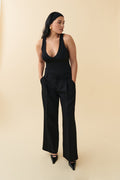 Deep v neck micro body - Noir