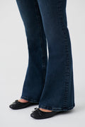 low waist bootcut jeans - Gris
