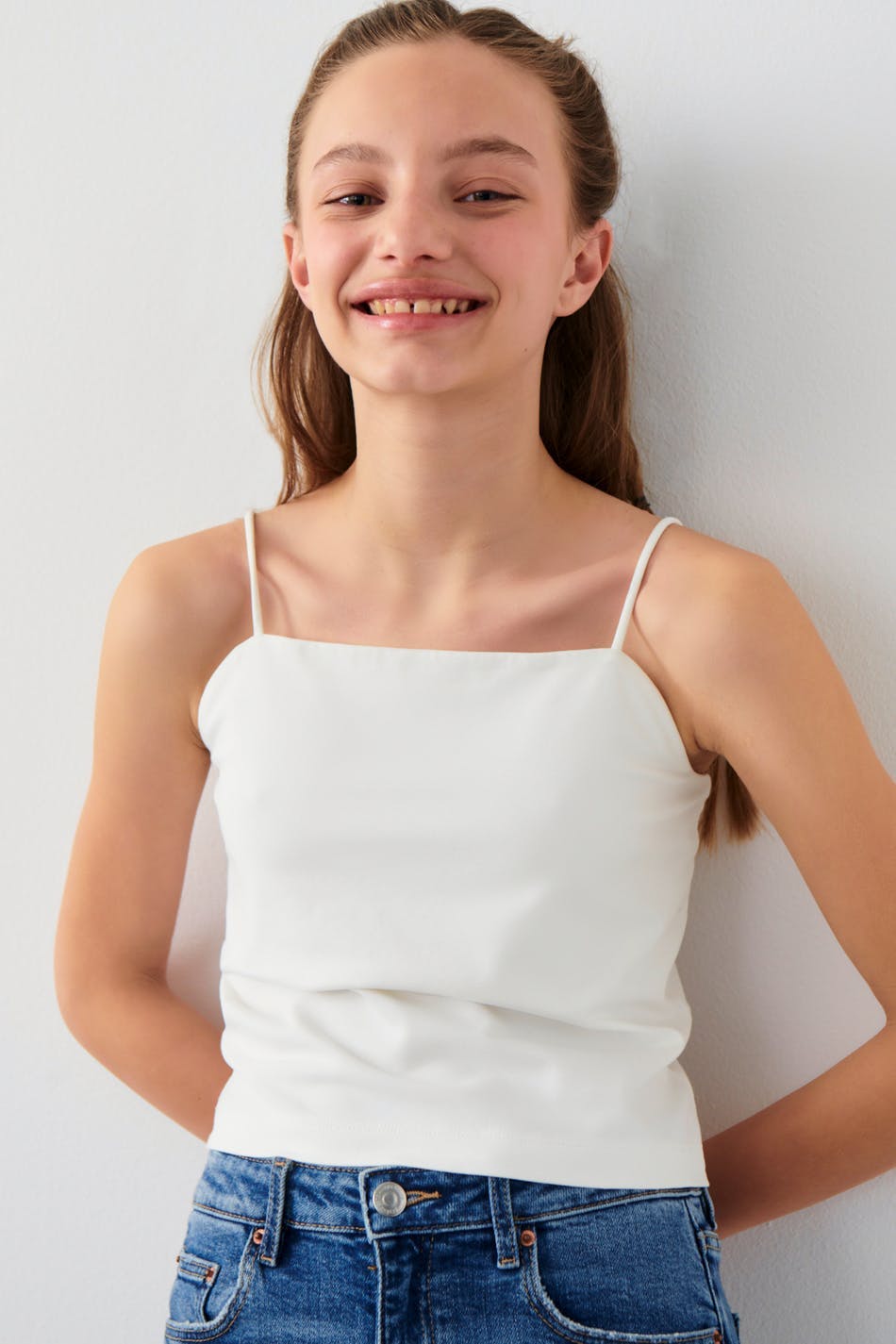 Y strap singlet - Blanc cassé
