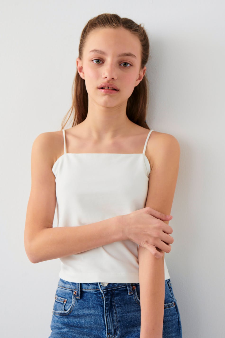 Y strap singlet - Blanc cassé