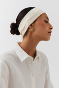 Jersey headband - White/black