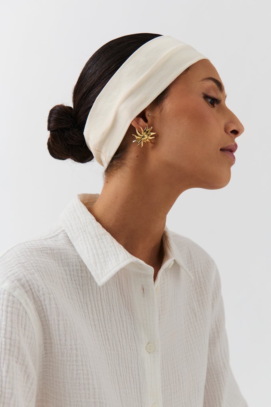 Jersey headband - White/black