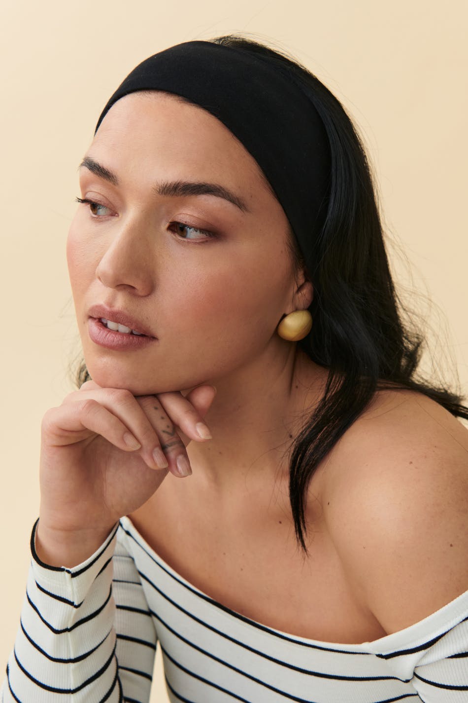 Jersey headband - Noir