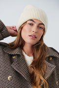 chunky knitted hat - Blanc cassé