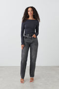Soft touch ls low back top - Stone