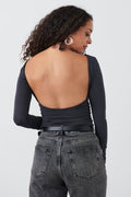 Soft touch ls low back top - Stone