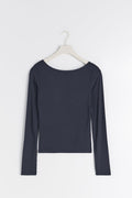 Soft touch ls low back top - Stone