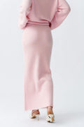 knitted maxi skirt - Almond milk