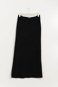 knitted maxi skirt - Noir