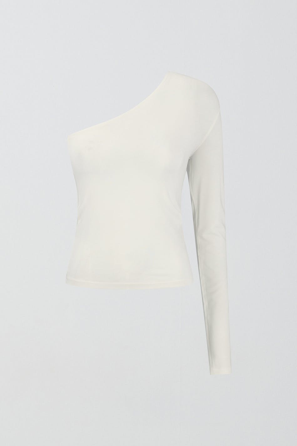 Soft touch one shoulder top - Blanc cassé