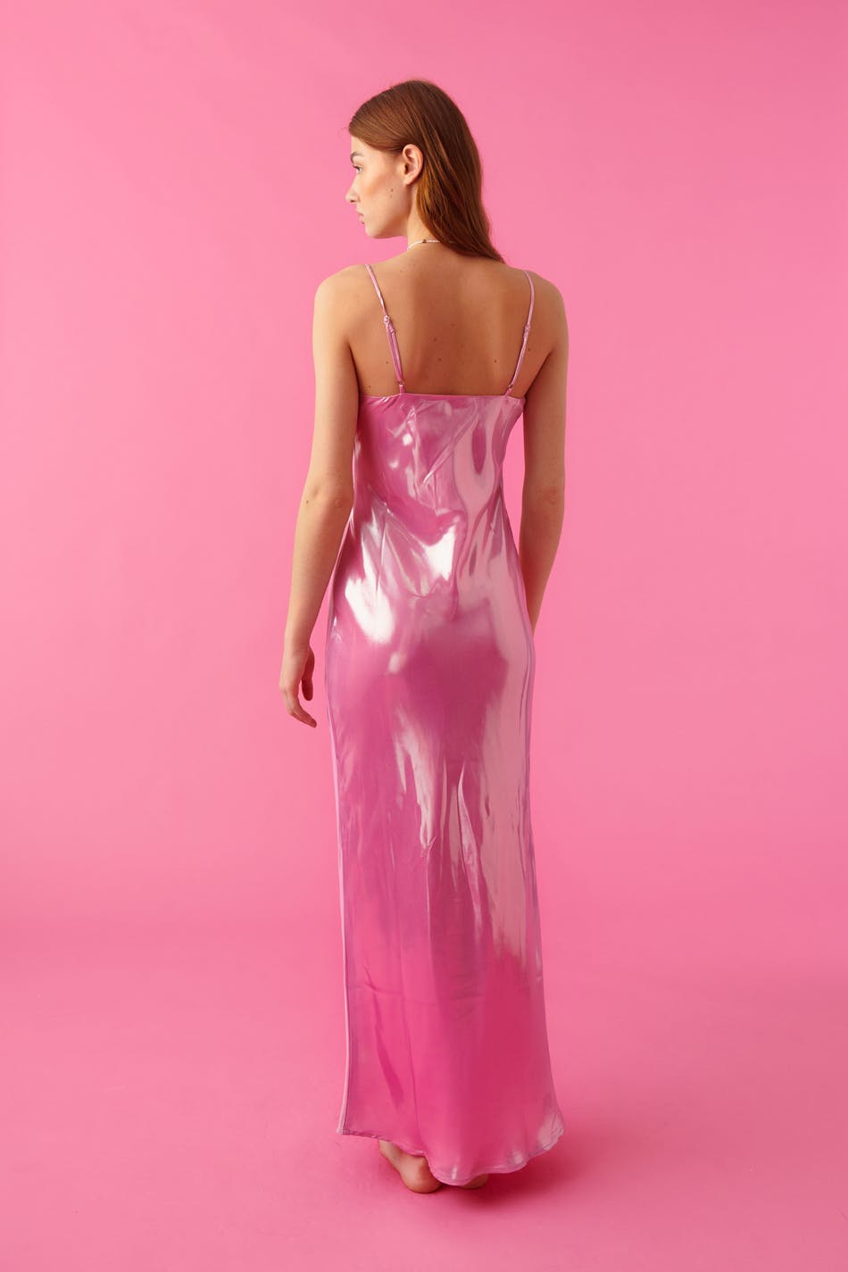 Cowl neck dress - Begonia pink