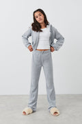 Y velour pants - Grey melange