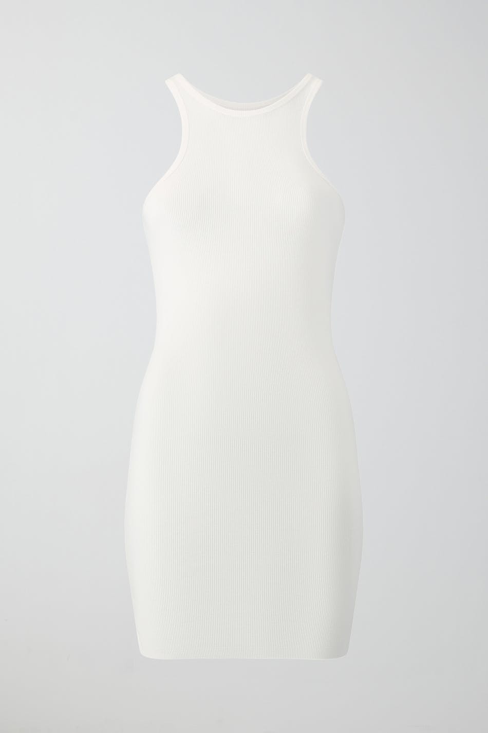 Rib mini dress - Blanc