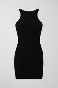 Rib mini dress - Noir