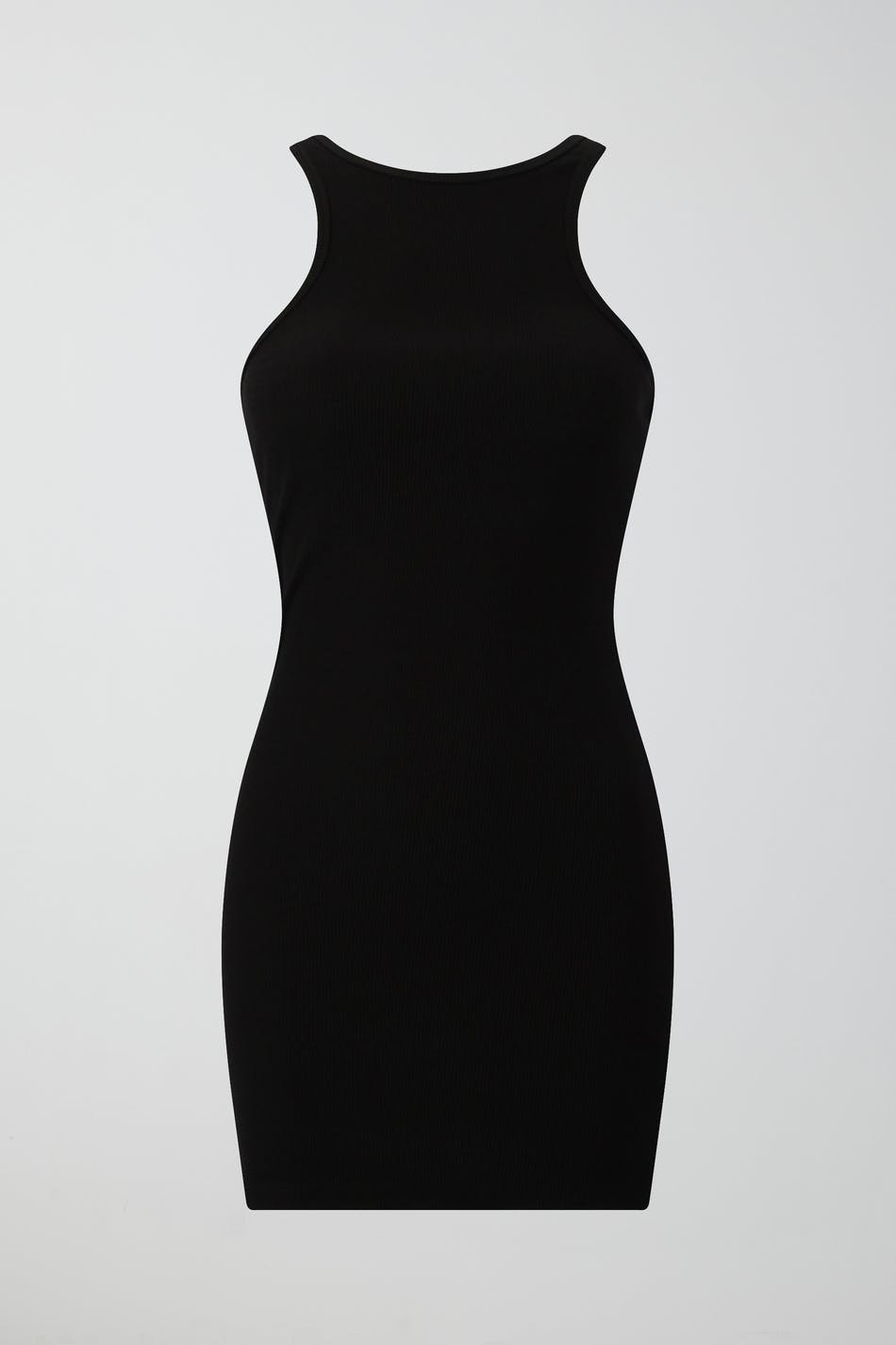 Rib mini dress - Noir