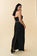 Maxi slit skirt - Noir