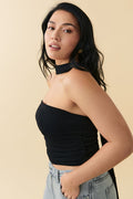 Mesh tube top - Noir
