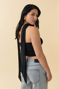 Mesh tube top - Noir