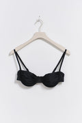 Highshine triangle bikini top - Noir