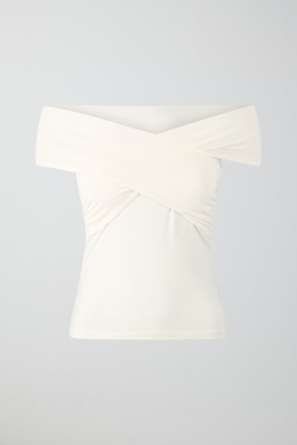 Soft touch wrap top - Blanc cassé