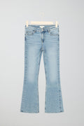 Bootcut rhinestone jeans - Bleu clair
