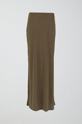 Low waist maxi skirt - Walnut