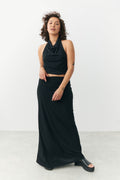 Low waist maxi skirt - Walnut