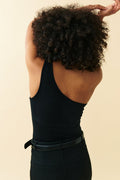 Soft touch one shoulder singlet - Blanc cassé