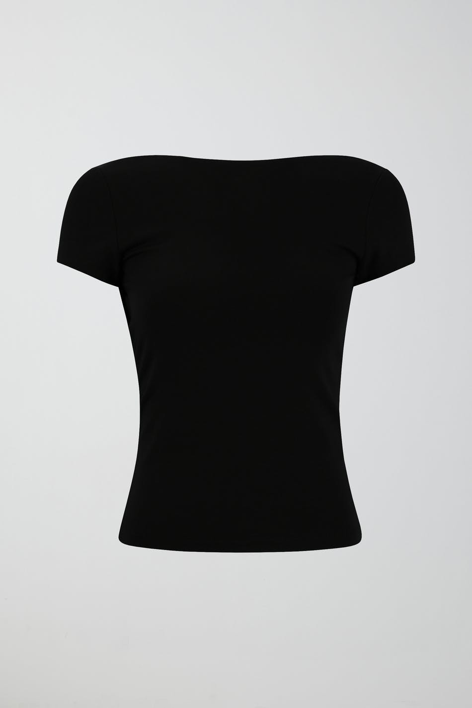Soft touch low back top - Noir