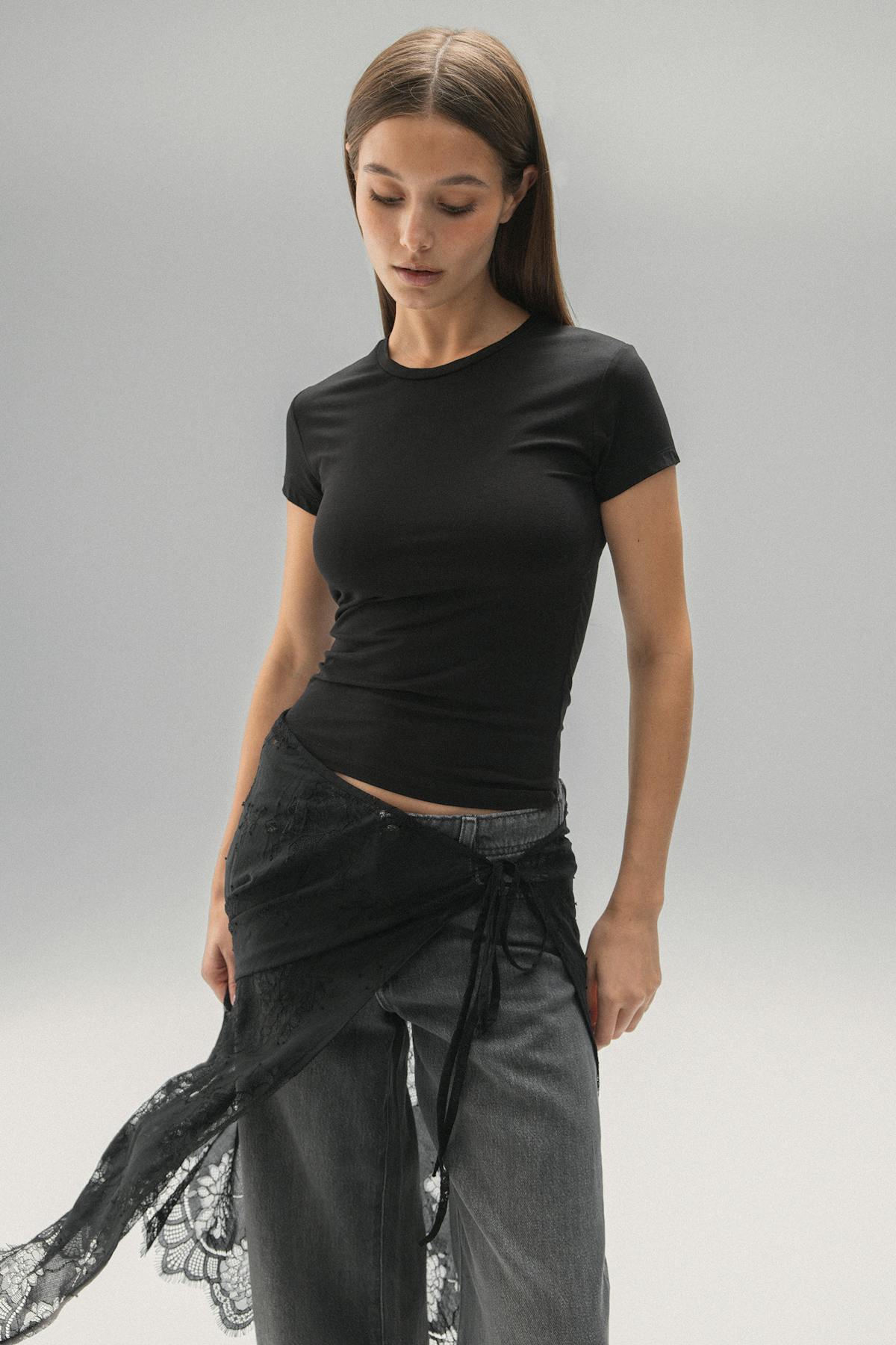 Soft touch top - Noir