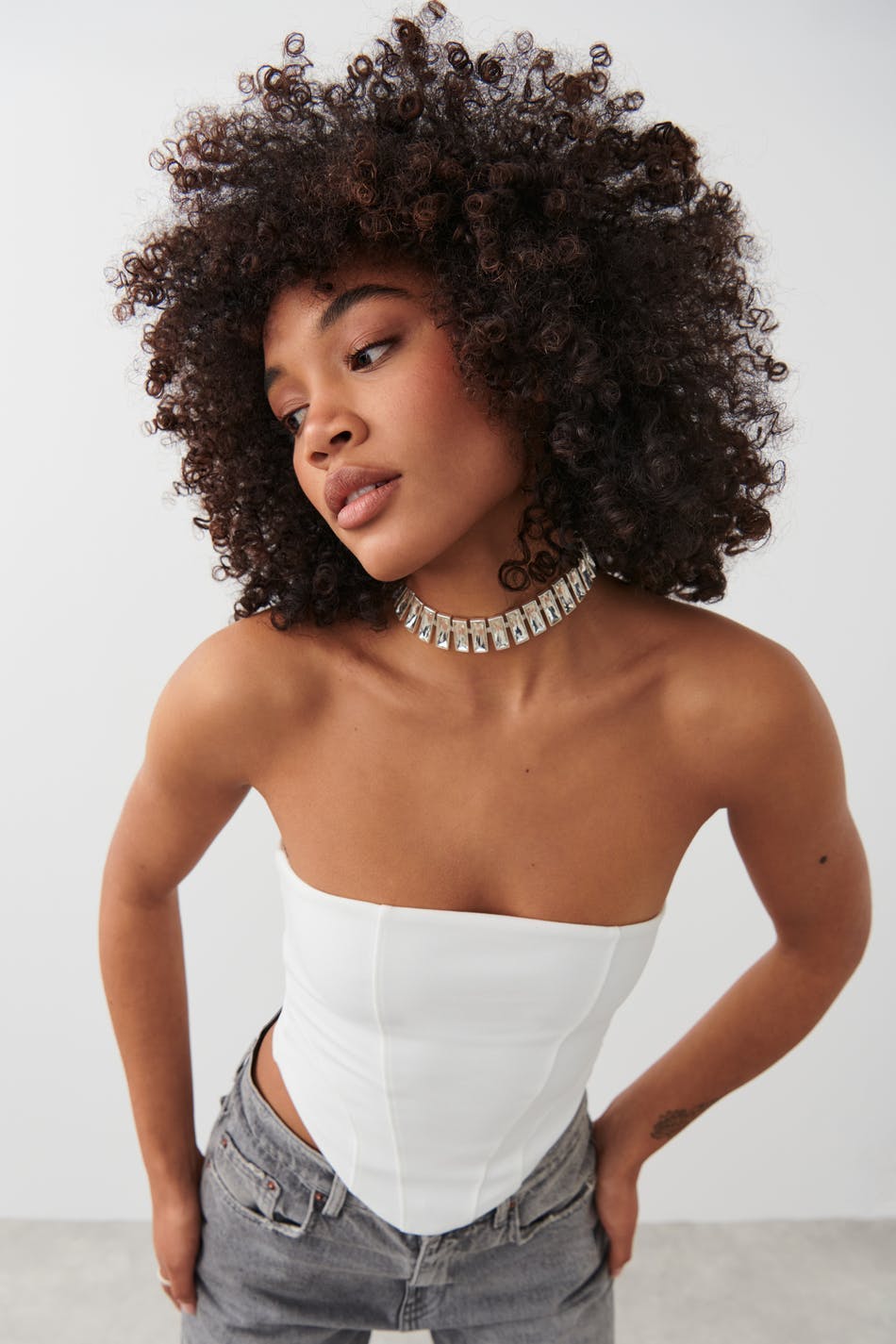 Corset tube top - Blanc cassé
