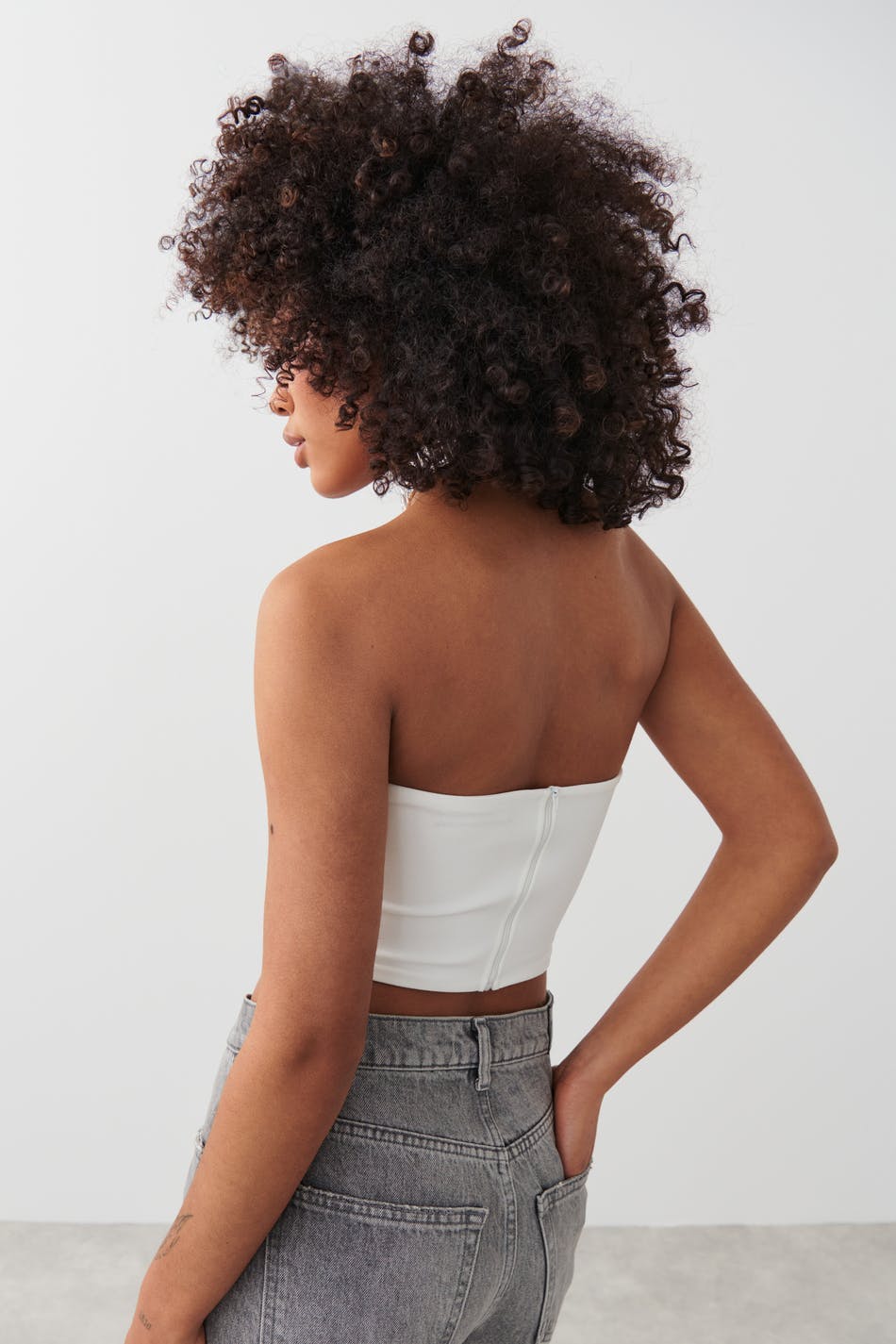 Corset tube top - Blanc cassé