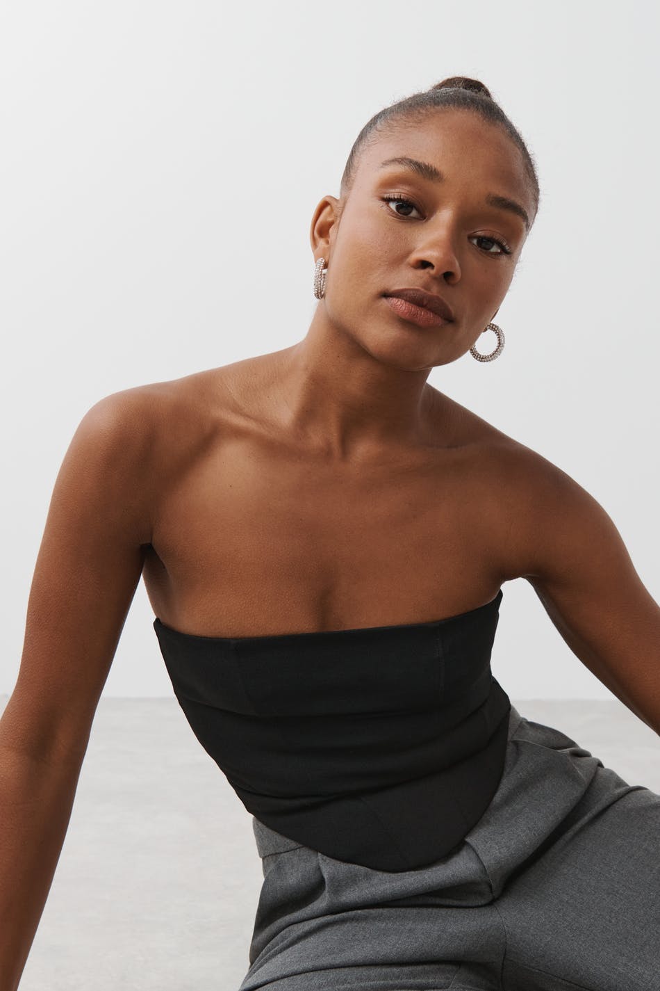 Corset tube top - Noir