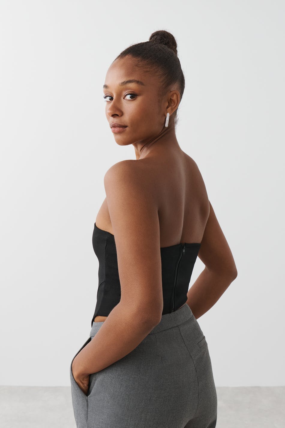 Corset tube top - Noir