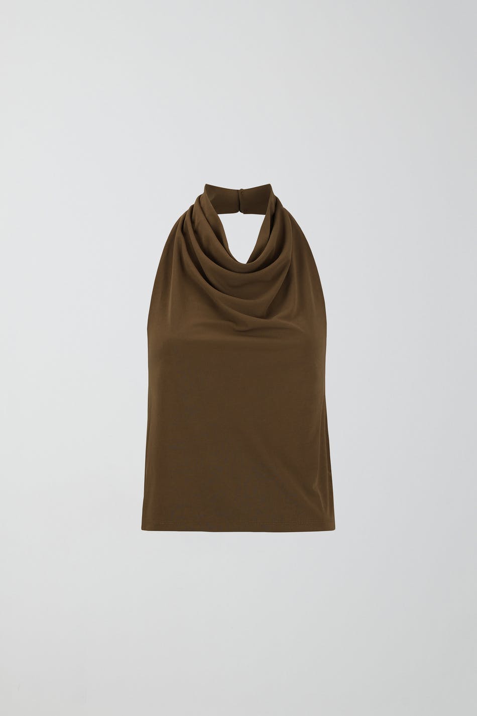 Drapy halterneck tanktop - Walnut