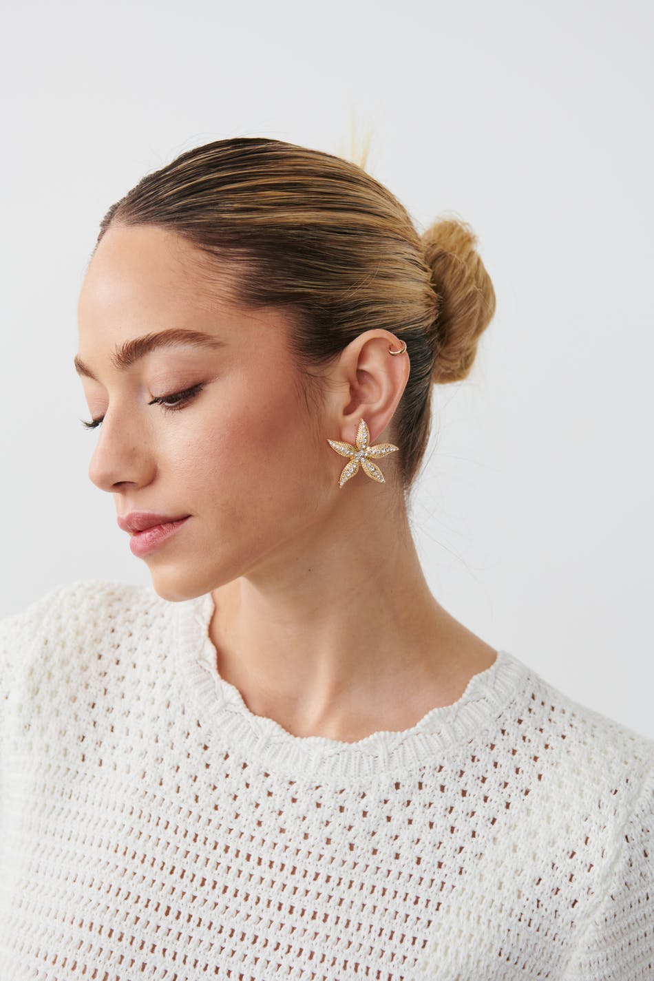 Starfish earrings - Doré